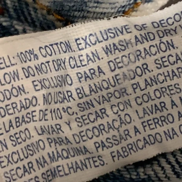 DISTRESSED Light Blue Button Front JEAN JACKET - Picture 9 of 9